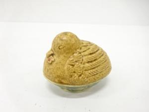 萬古焼　佐久間芳正造　花喰い鳥　香合